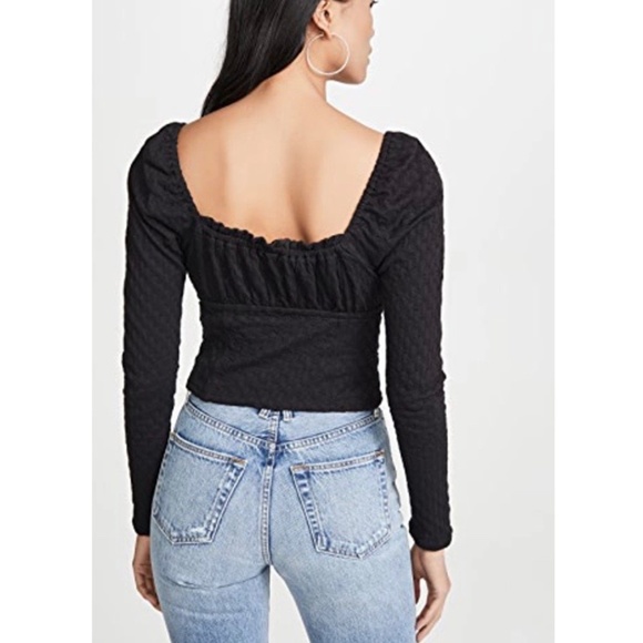 Free People Ladybug Long Sleeve Top In Black - Picture 7 of 8